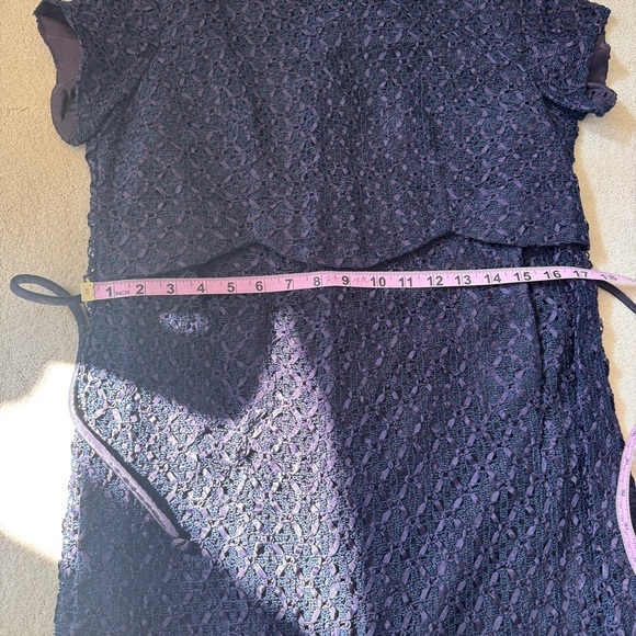 Vintage 60s Navy Ribbon Shift Hourglass Homemade Dress - Picture 13 of 14